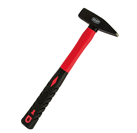 Молоток слесарный 600 г, стеклопластиковая обрезиненная ручка, Кедр