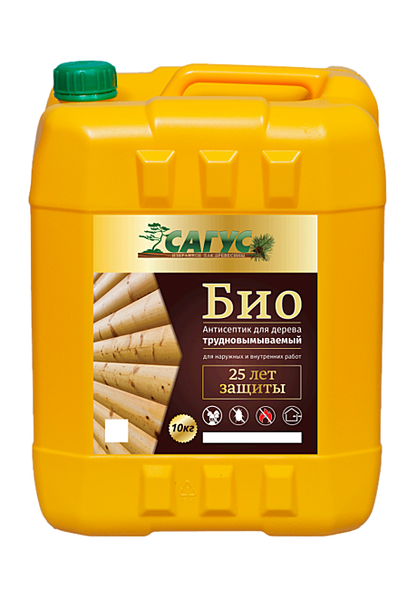 Антисептик древесины САГУС Био 10 кг. (трудновымываемый)