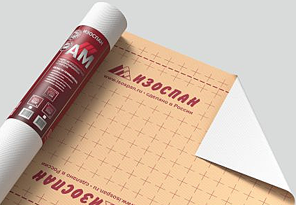 Гидро-ветрозащитная мембрана Изоспан АМ 35 м2 паропроницаемая