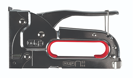 Строительный степлер,тип 53 под скобы 4-14 мм, хромированный корпус,Кедр