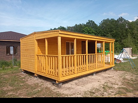 Бытовка с верандой утепленная 6,0х4,6м