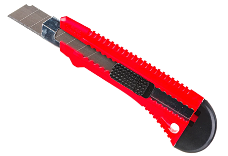 Нож канцелярский 18 мм. усиленный с металлическими направляющими,Кедр